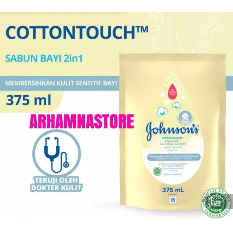 Johnson Cottontouch Hair and Body Bath 2in1 kemasan 375ml