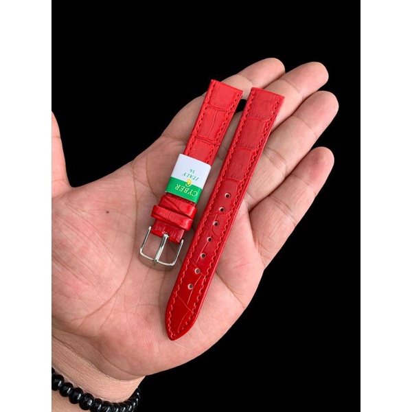 Strap Tali Jam Tangan Kulit Merah Cyber Size 16MM