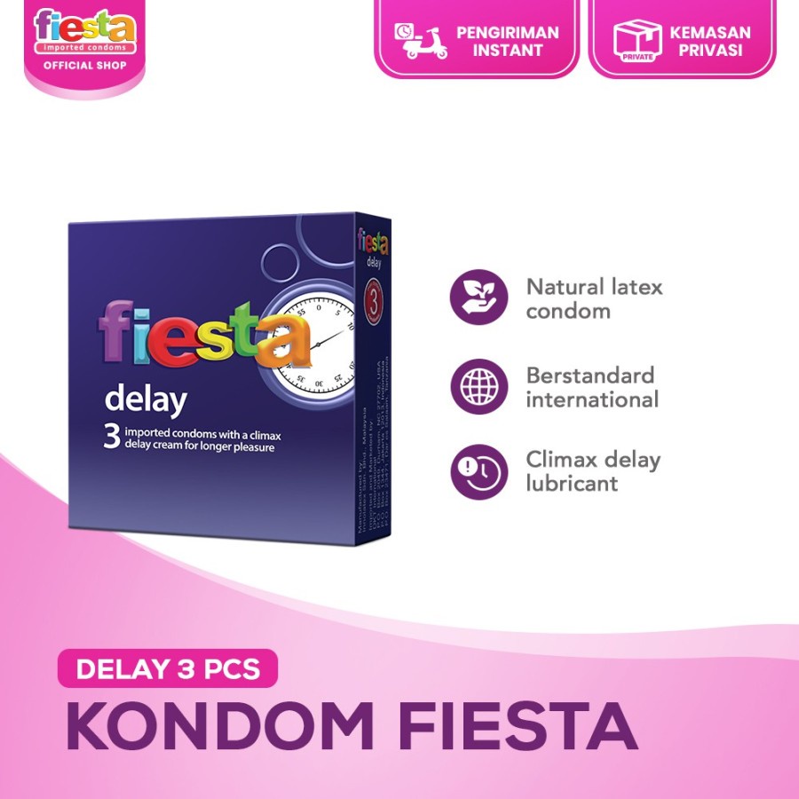 Kondom Fiesta Delay Tahan Lama isi 3 pcs