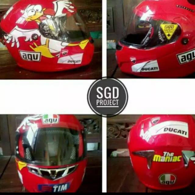 Sticker helm vinyl cutting Seagull iannone univeral