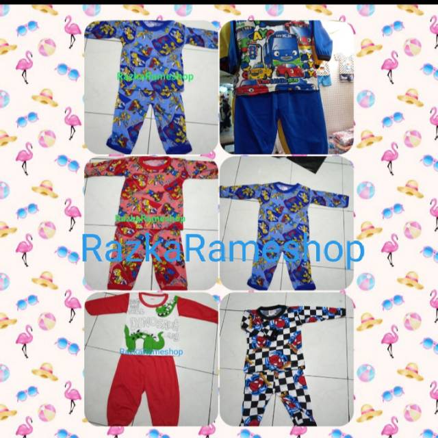 PIYAMA ANAK BAJU TIDUR ANAK KARAKTER 0-2THN