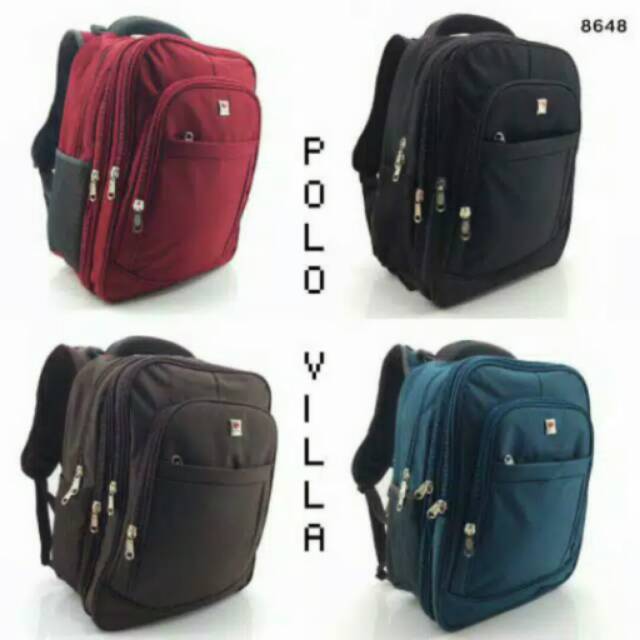 Ransel Laptop Polo Villa 8648 ||tas ransel import