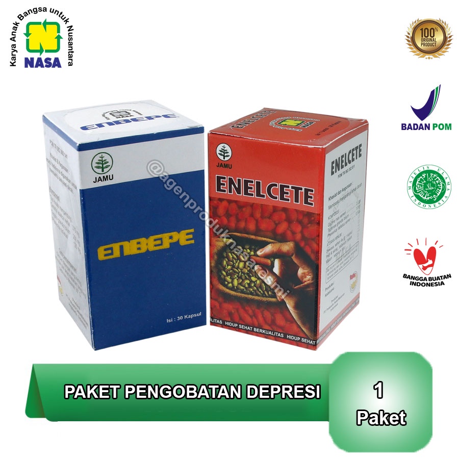 Paket Obat Gangguan Jiwa / Depresi / Enbepe Dan Lecithin Kapsul Produk Nasa Original
