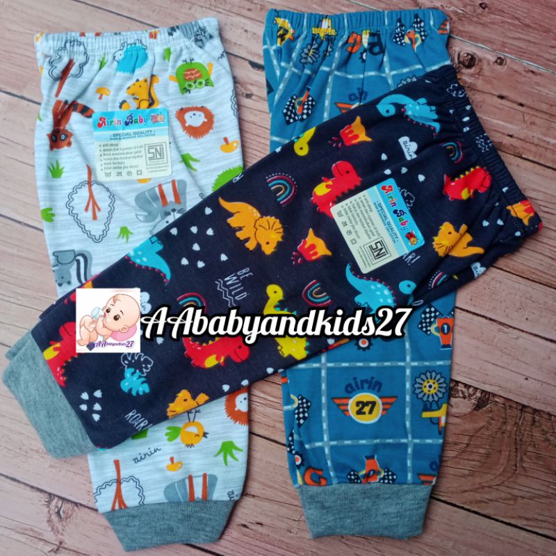 AIRIN 6PC CELANA PANJANG BAYI FULLPRINT USIA NEWBORN 0-4BULAN SNI HIGHT QUALITY MOTIF RANDOM