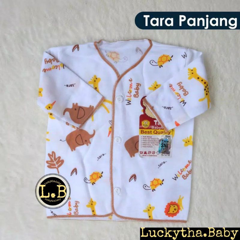 6pcs_baju bayi panjang full print size 0-3 bulan / baju panjang Tara /perlengkapan bayi