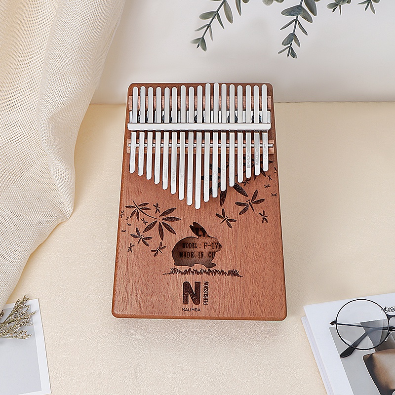 Piano Jari Kalimba 17 / 21 Kunci Gaya Retro Afrika