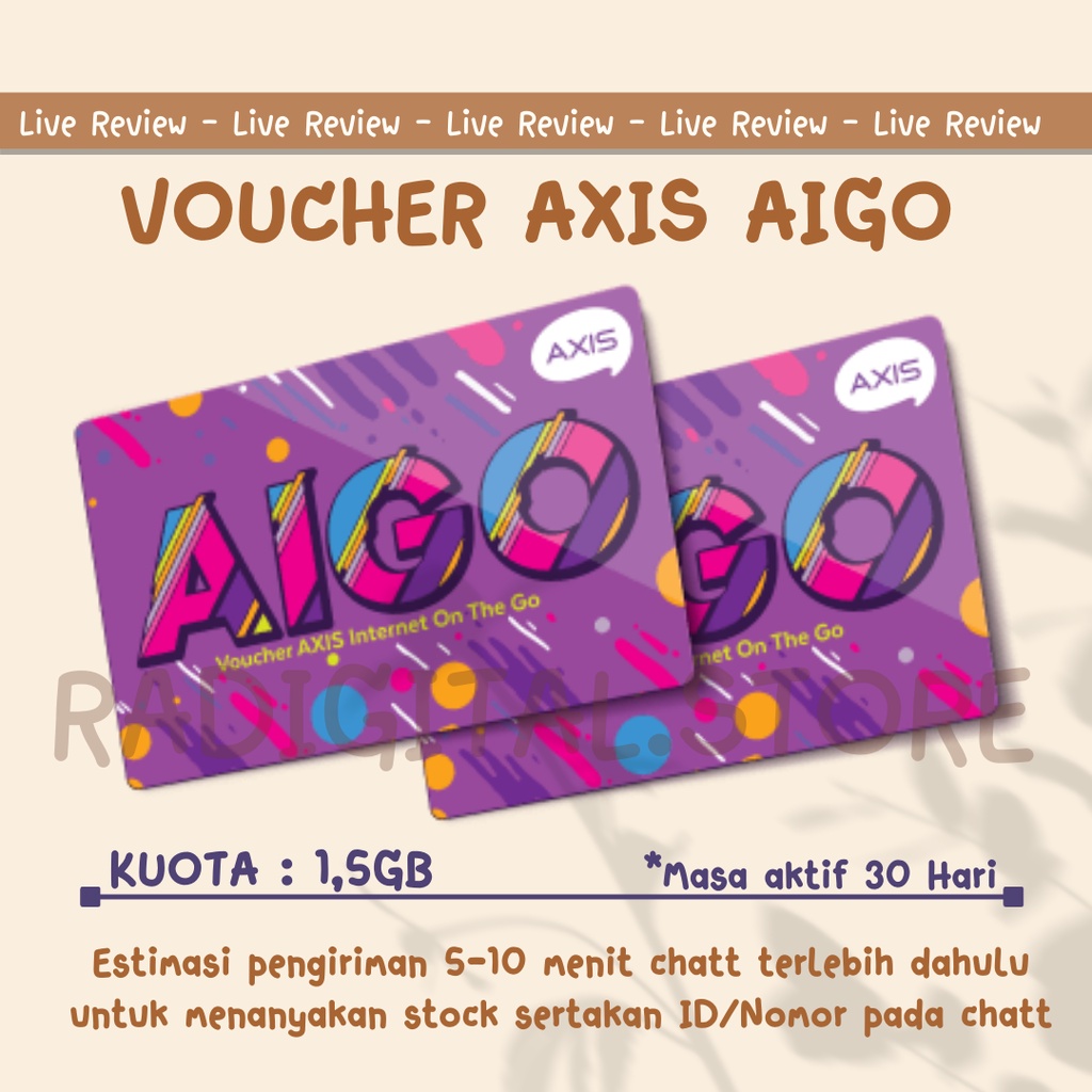 ISI ULANG VOUCHER | INJECT PAKET DATA KUOTA INTERNET AXIS AIGO | by.RADIGITAL