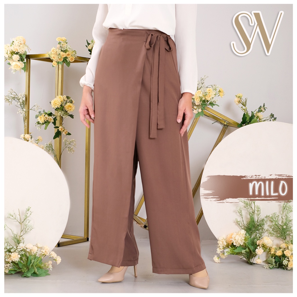 CELANA KULOT TIED ROCELA ROK CELANA BAWAHAN WANITA KULOT PREMIUM SENORITA CELANA KANTOR DAILY PANTS PALAZO KULOT PLAZO BAHAN ADEM FLOWLY ALL SIZE JUMBO CELANA WRAPPED KULOT PREMIUM KERJA KANTORAN CELANA BAHAN KULOT ALLSIZE-MILO