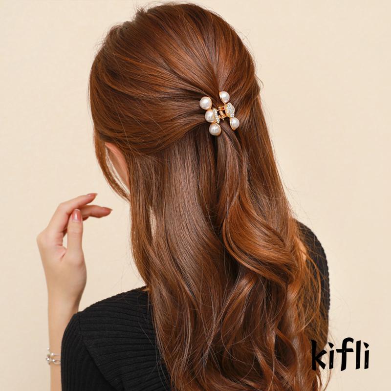 Jepit Rambut Poni,Bahan Alloy Aksen,Mutiara Imitasi,Untuk Wanita