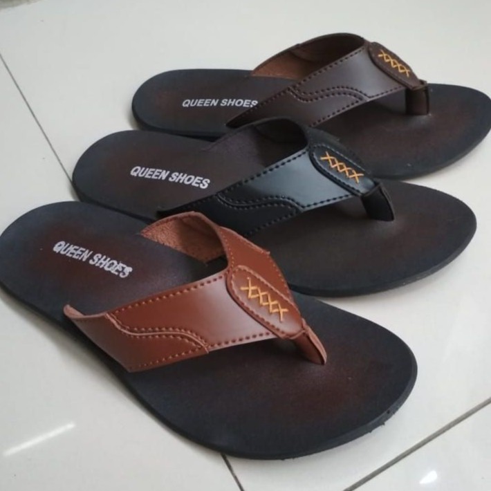 SH_New Sandal Jepit kulit Pria/Sandal Jepit Rajut Kulit pria