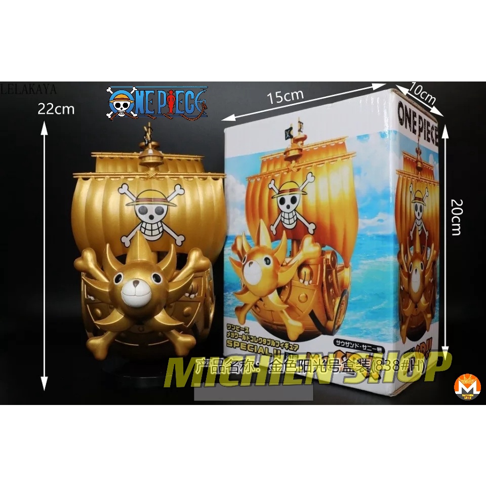 Action figure Kapal One Piece Thousand Sunny WCF Mega Gold