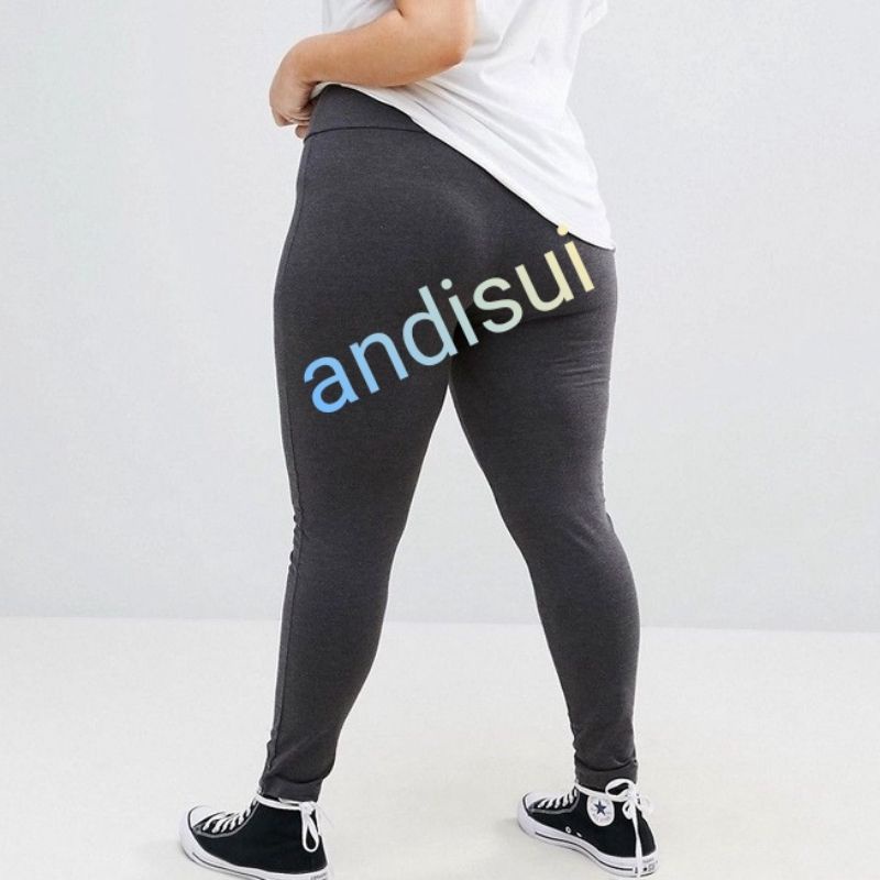 Legging Kaos Super Jumbo Panjang Polos ukuran L - XXXXL untuk BB 40-130 kg