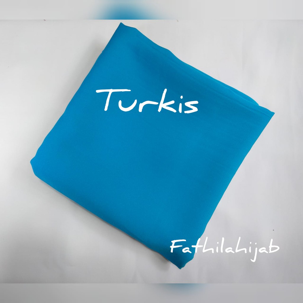 WOLFIS HIJAB JILBAB SEGI EMPAT SYARI 130X130 BAHAN WOLFIS GRADE A PREMIUM 58 Gramasi PART  II 354-TURKIS