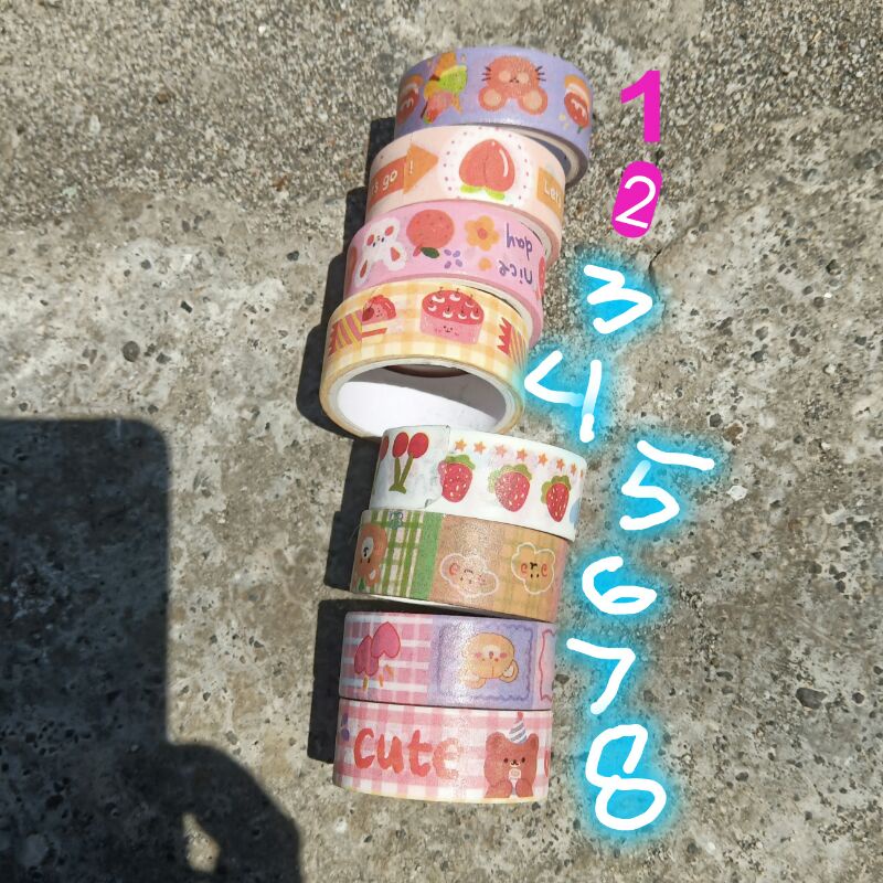 

washi tape ecer panjang hanya 20 cm washitape buah buahan washi tape sample