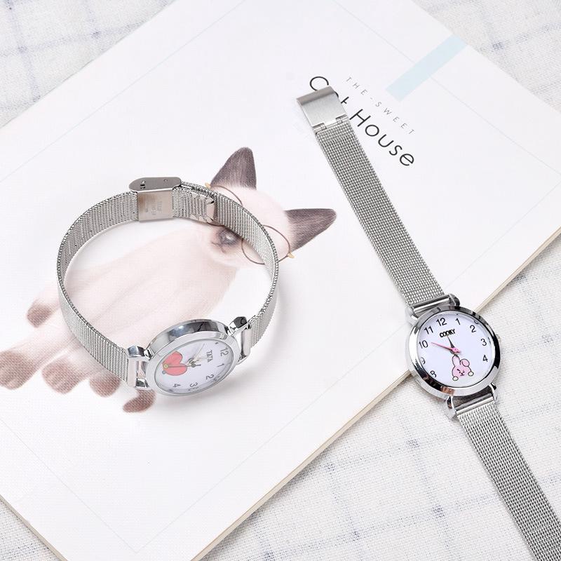  Jam  Tangan Quartz Analog Dial Bulat Gambar Kpop Bts  Bt21 