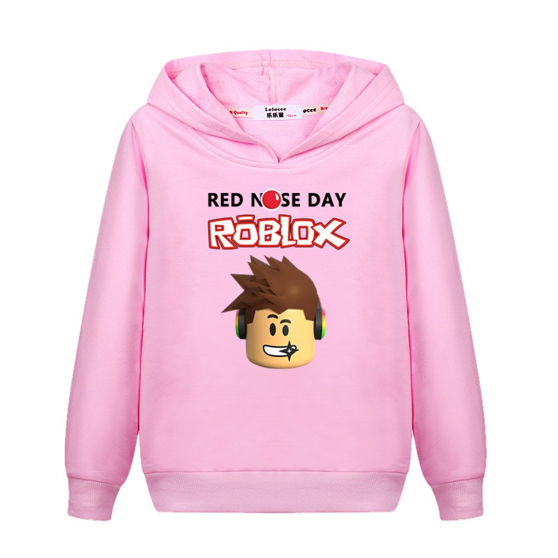 2018 New Kids Roblox Red Nose Day Pullover Hooded Sweatshirt Mayday