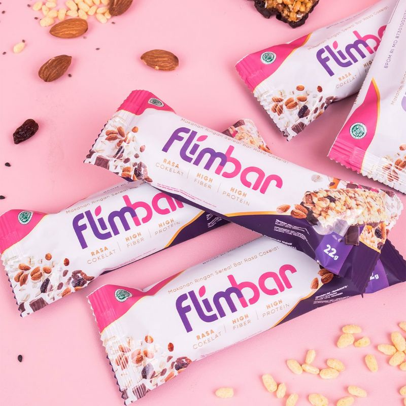 

Flimbar flimty 1 box isi 12 sereal bar cokelat cemilan sehat diet