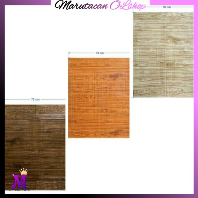 Wallpaper Foam / Wallfoam 3D Motif Pintu / Jendela Kayu Jati