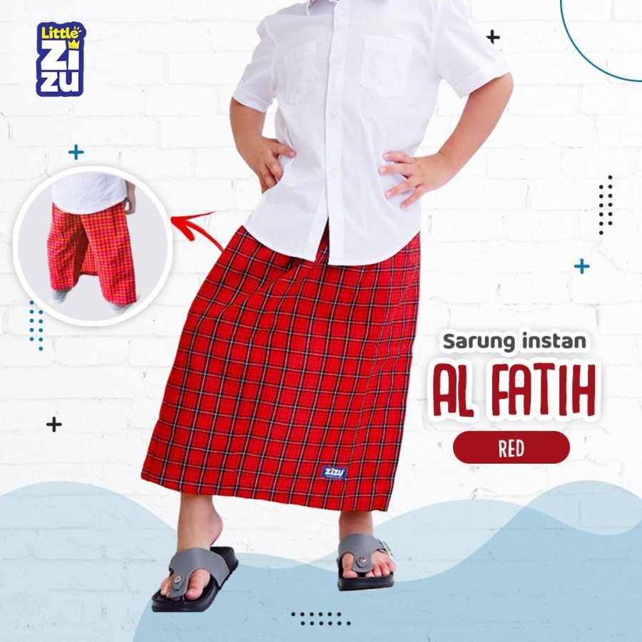 Sarung Anak Sarung Celana Instan Al Fatih by Little Zizu Original Sarcel Motif Kotak