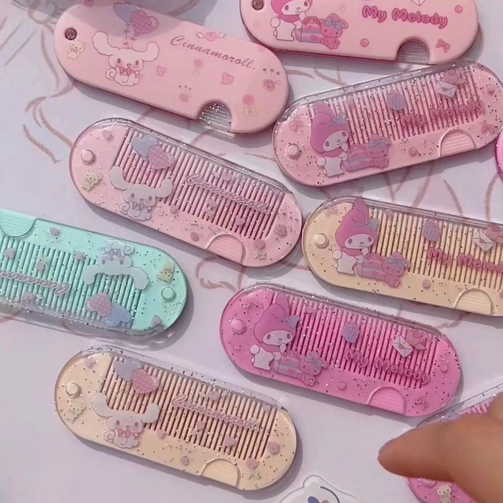 Sisir Lipat Agustina Mymelody Kawaii Travel Gadis Hadiah Kitty Anak Sikat Perawatan Rambut