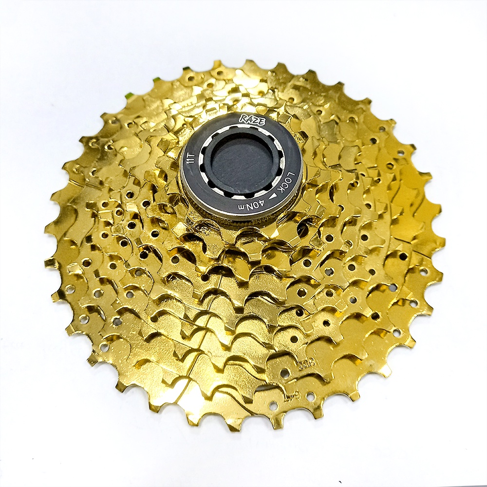 Freewheel Cassette Sprocket 9 Speed RAZE (11-34T) Gold