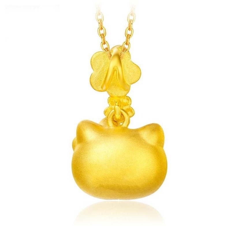 [Ready Stock]Fashion Hellokitty Cartoon Gold-Plated Pendant Cute Necklace