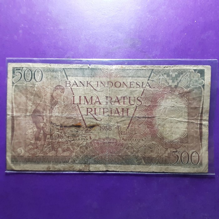 TERBARU uang 500 rupiah pekerja 1958