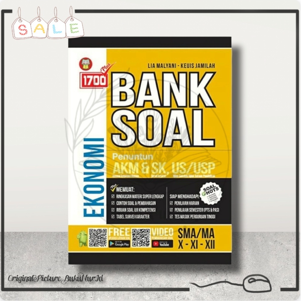 Buku 1700 Plus Bank Soal Ekonomi SMA/MA Kelas X-XI-XII - Lia Malyani Penerbit Yrama Widya - 100% Buk