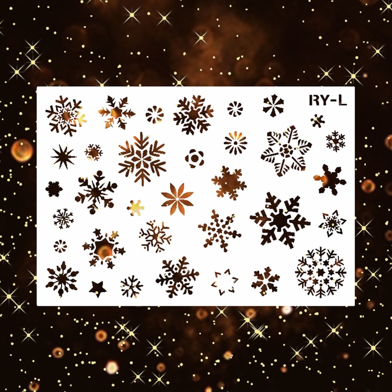 Zzz Cetakan Gambar Motif Snowflake Untuk Dekorasi Pesta Natal