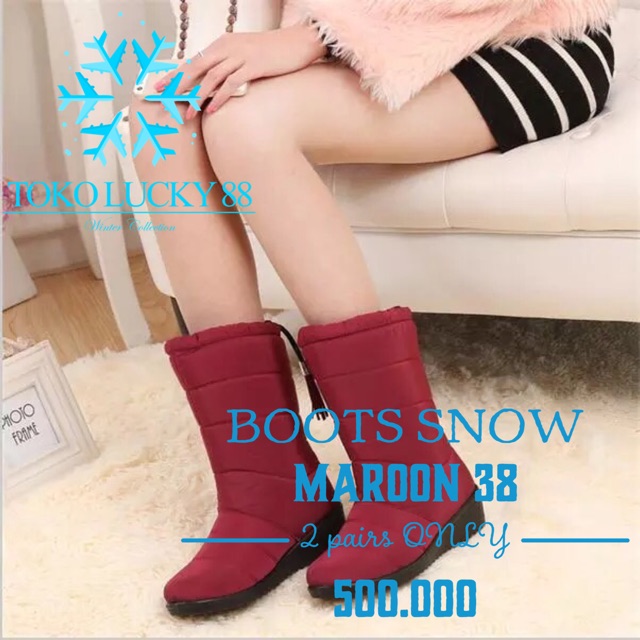 IMPORT Flash Sale Cuci Gudang Boots Snow Sepatu Boots Winter Musim Dingin