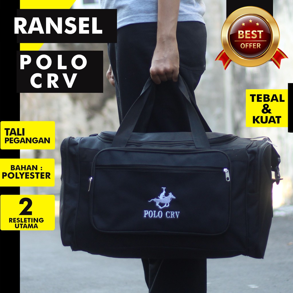 Tas Ransel Jinjing Hitam Tas Travelling Mudik Kerja Besar Travel Bag Kapasitas Jumbo Serbaguna Unise