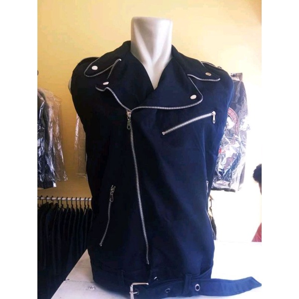 jaket double kerah full resleting/jaket punk/jaket ramones