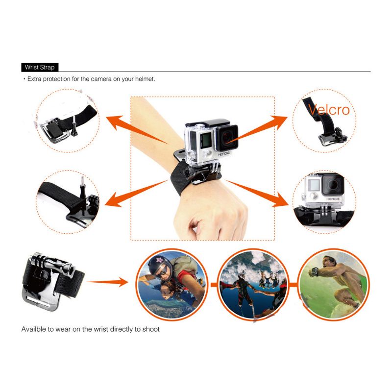 Paket Lengkap Asesoris Action Camera GoPro Yicam Brica