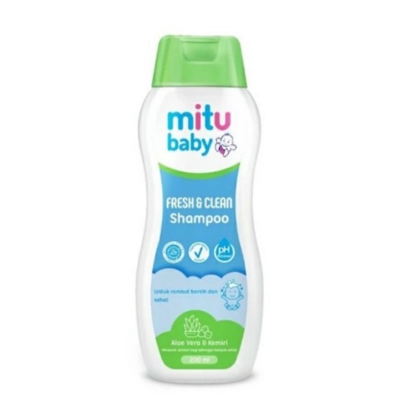 Mitu Baby Fresh &amp; Clean Shampoo 200ml Aloe Vera &amp; Kemiri