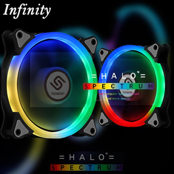 Infinity HALO SPECTRUM FAN (5x Double Ring LED RGB Fan + Controller)