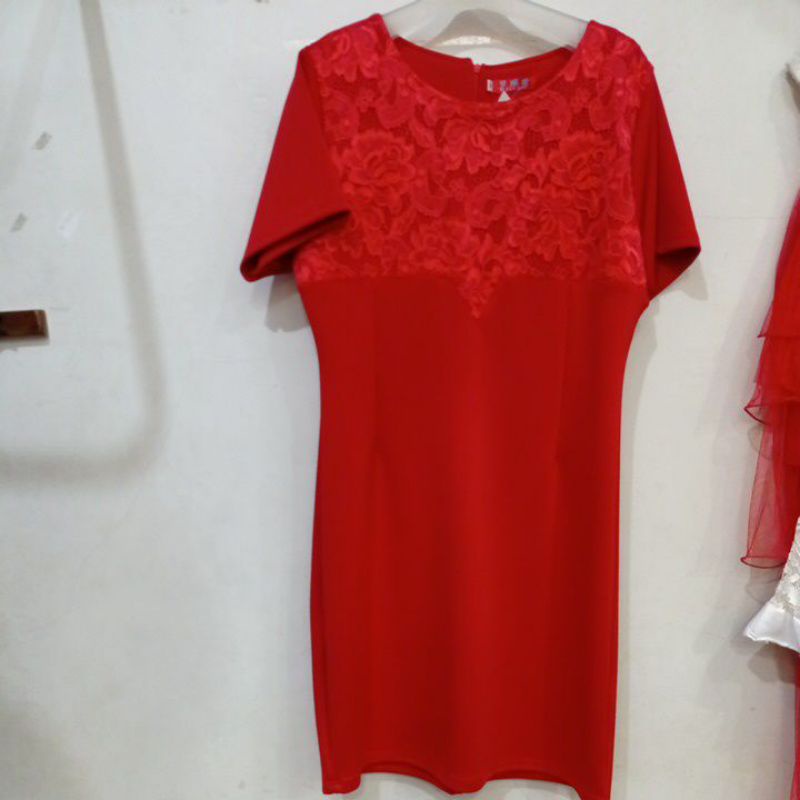 dress jumbo uk. 4 L khusus merah cabe. stretch