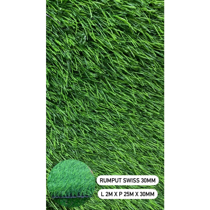 Karpet Rumput Sintetis Swiss 3cm | Rumput Palsu | Rumput Plastik 1m x 1m