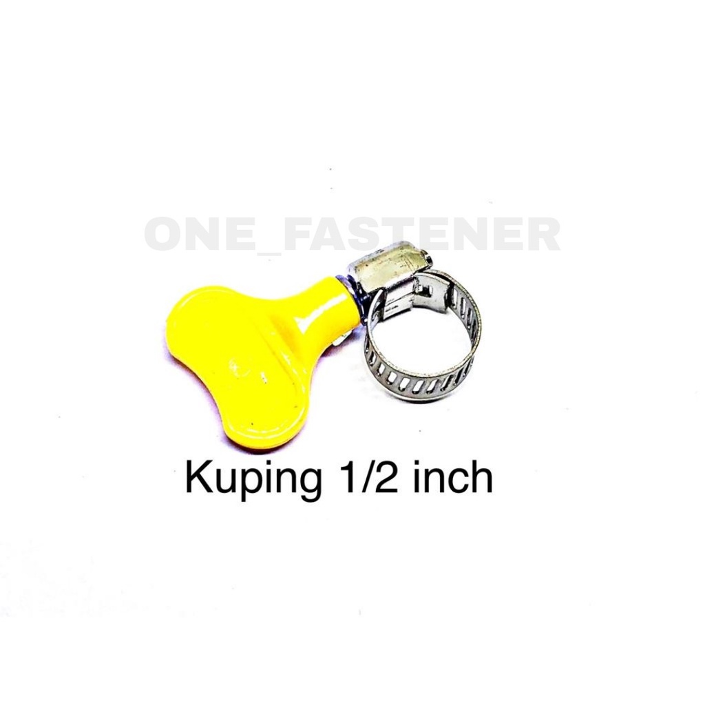 Klem selang KUPING Hose Clamp 1/2&quot; inc inchi With Handle stainless gas