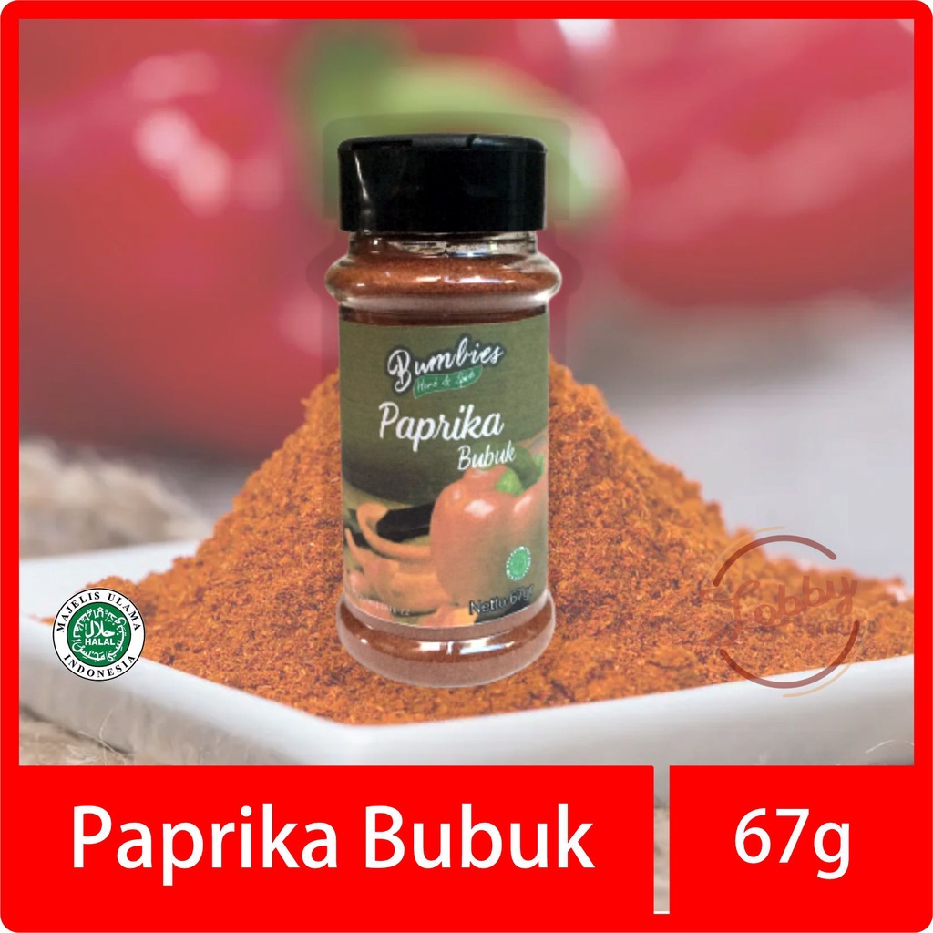 

Paprika bubuk 69gram bumbies product | Red Paprika Powder | Rempah-rempah penyedap | Prapika botol