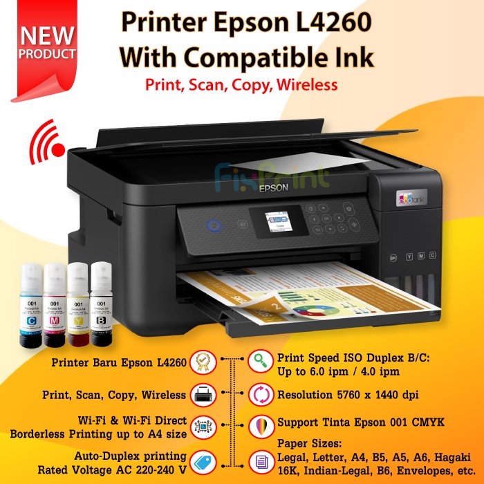 Printer Epson EcoTank L4260 A4 Wi-Fi Duplex Ink Tank Wireless