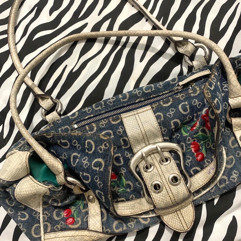 tas guess denim vintage preloved