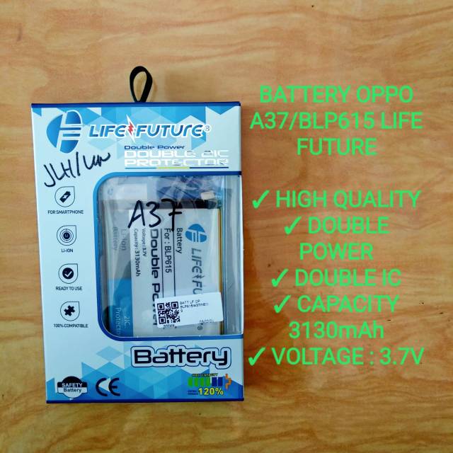 Baterai Oppo A37/BLP615 life future