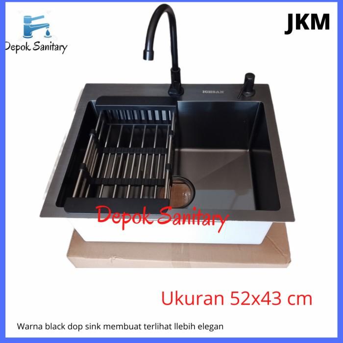 KITCHEN SINK STAINLESS HITAM BLACK 5243 / PAKET KITCHEN SINK -JKM