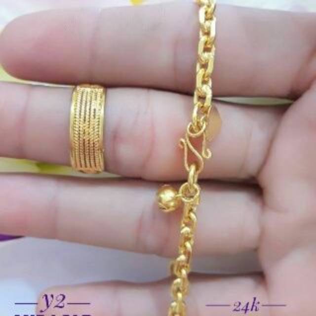 Gelang plus cincin 24k