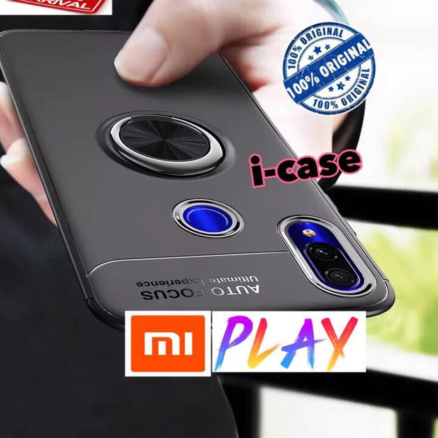 Soft Case Xiaomi Mi Play Autofocus With i-ring casing cover mi play - Izhar.Farida