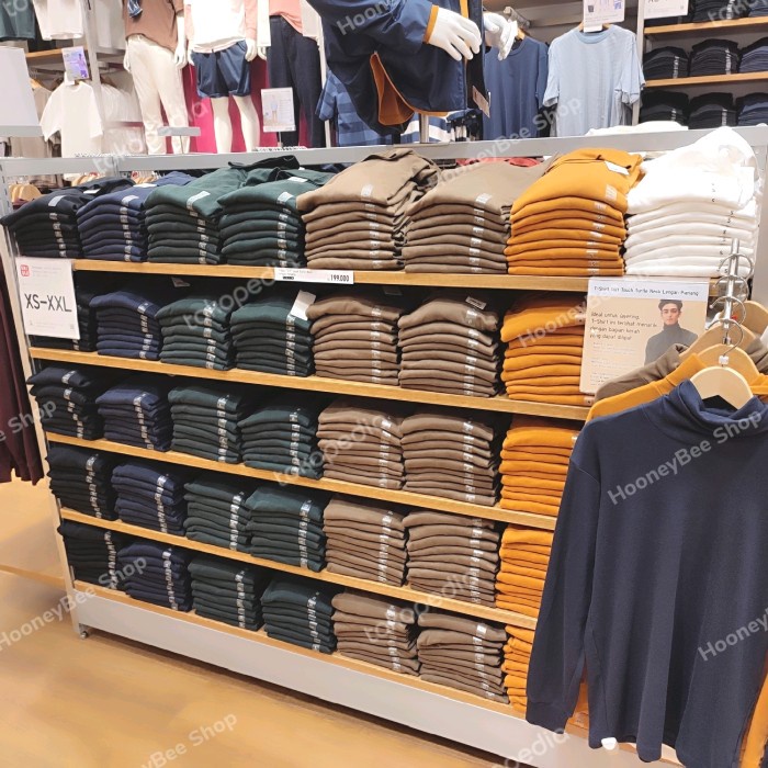 TERLARIS ORIGINAL UNIQLO - BAJU PRIA PULLOVER SOFT TOUCH TURTLE NECK UNIQLO