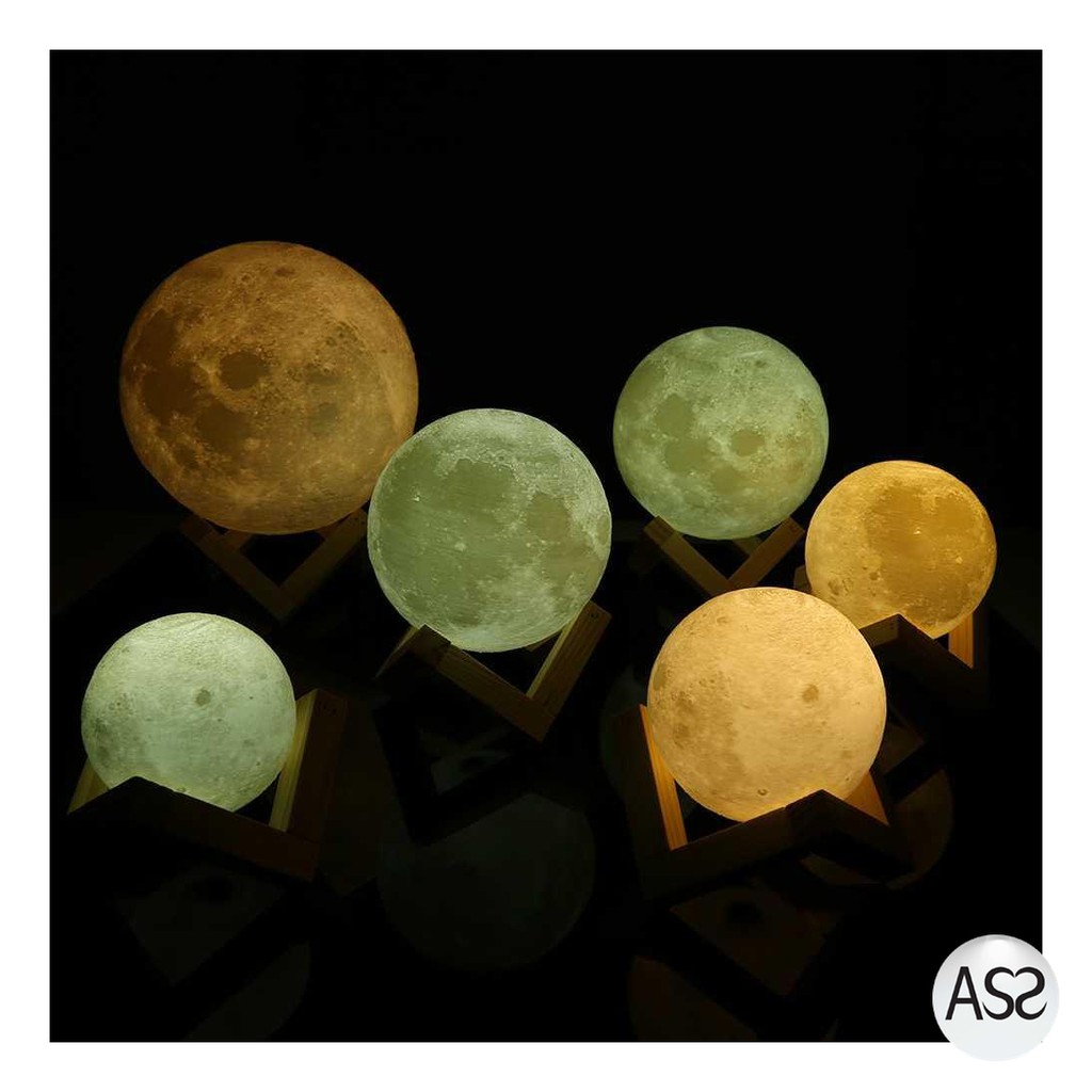 ASS Shop - TaffLED Dekorasi Rumah Lampu Tidur Bulan 3D Moonlight 8cm - LD002701