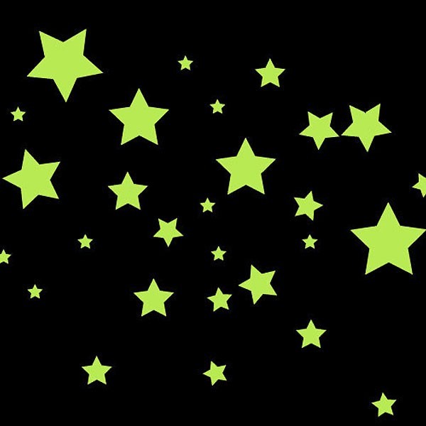 Bintang star glow in the dark small fosfor tempelan dinding sticker - Random