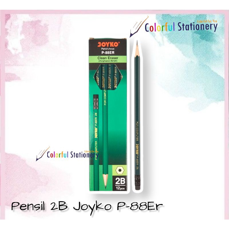 

Pensil 2B Joyko Hijau + Penghapus P-88ER (12 Pcs)