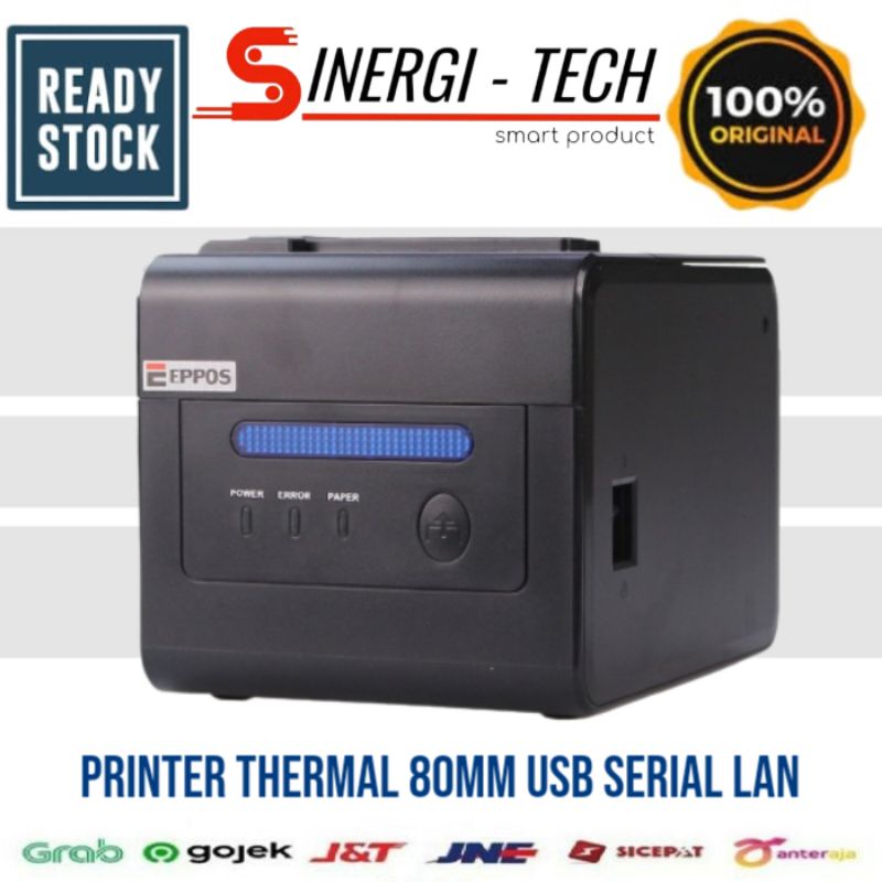 printer thermal 80mm autocutter ep300usl usb serial lan   mesin kasir